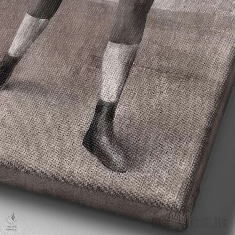 تابلو دکوراتیو "قهرمان ۱" اثر مایک کوبو - نمای نزدیک بافت بوم