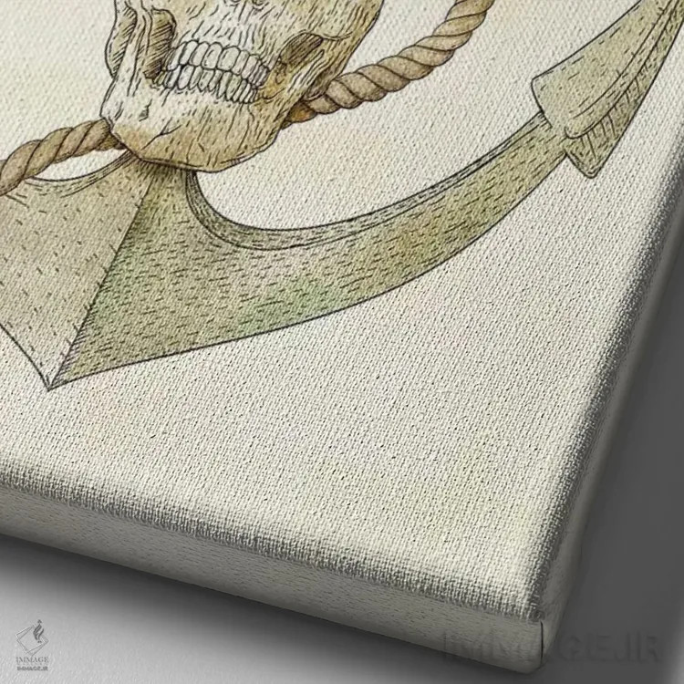 تابلو دکوراتیو "سه دزد دریایی گمشده" اثر مایک کوبو - نمای نزدیک بافت بوم