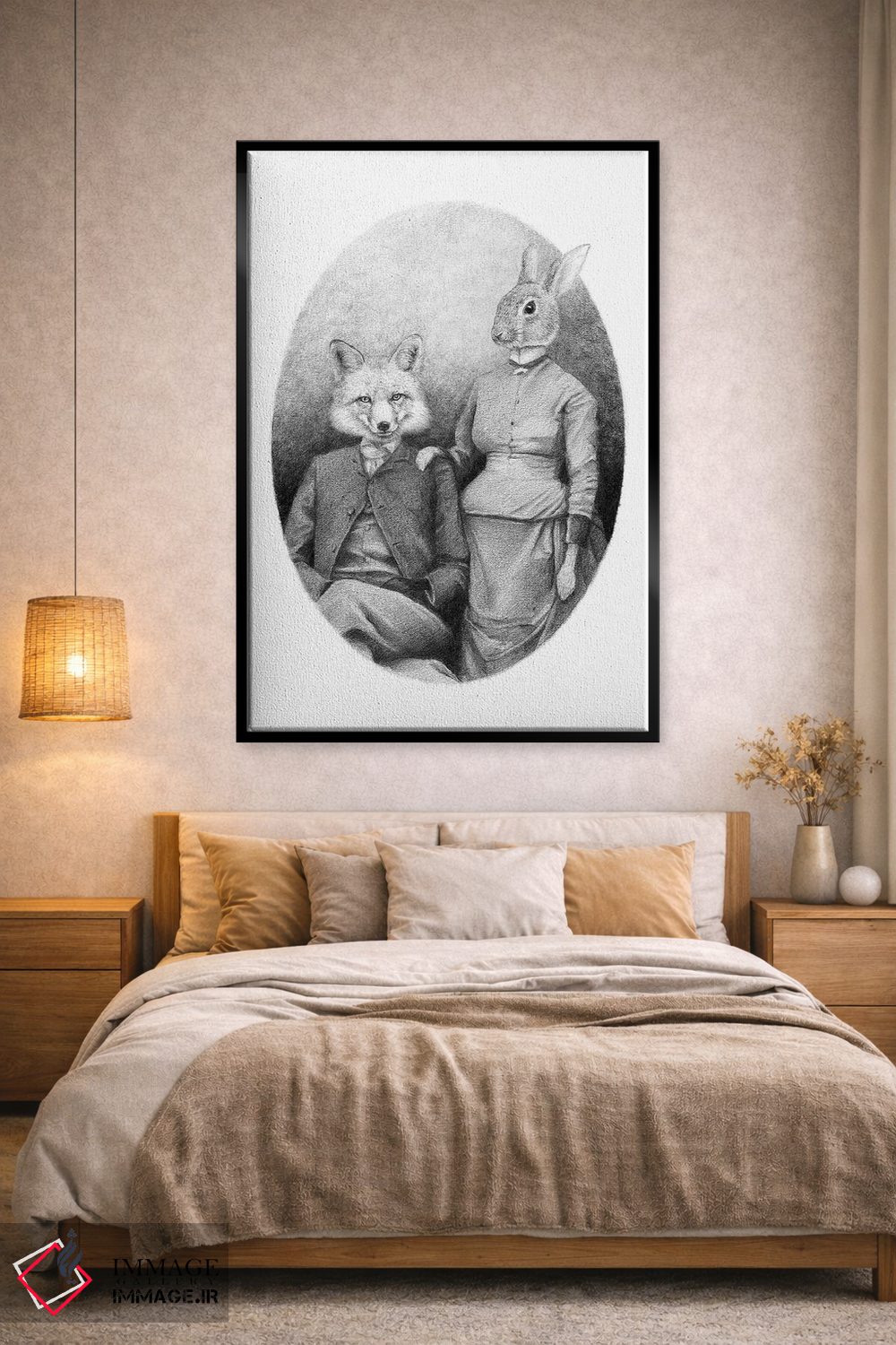 تابلو دکوراتیو "روباه ها" اثر مایک کوبو - D1B