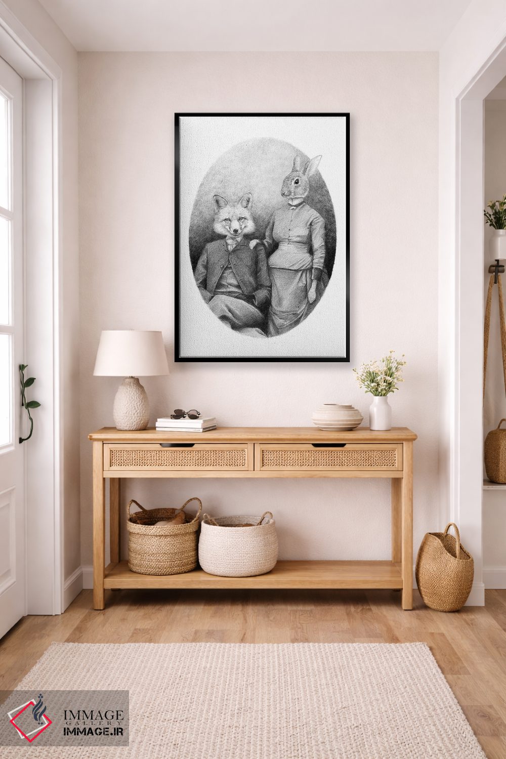 تابلو دکوراتیو "روباه ها" اثر مایک کوبو - D4B