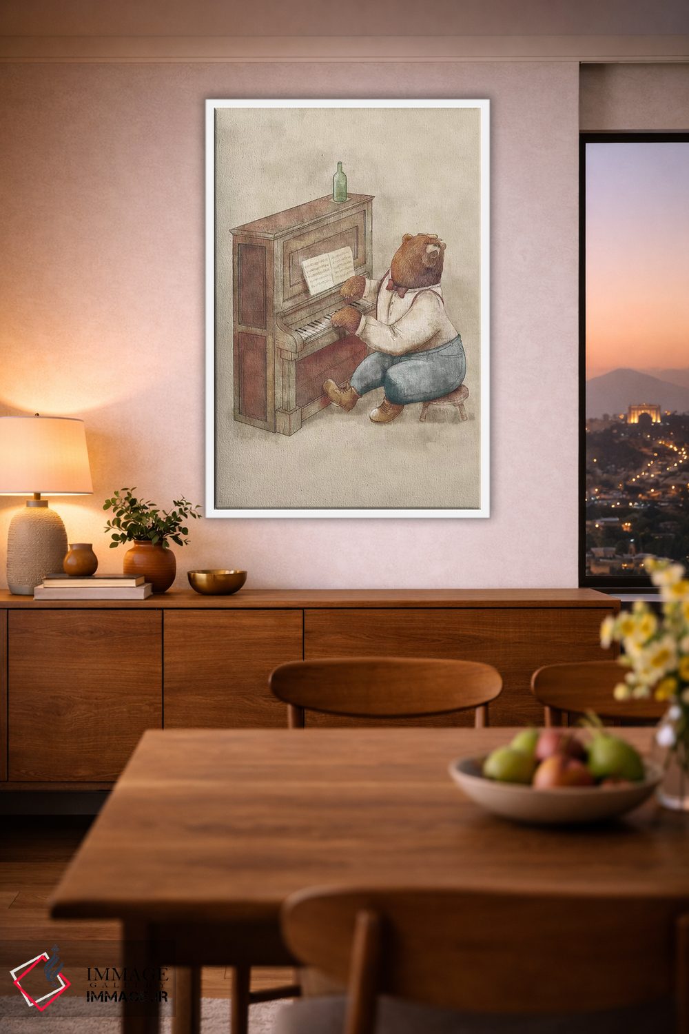 تابلو دکوراتیو "پیانیست" اثر مایک کوبو - D1W