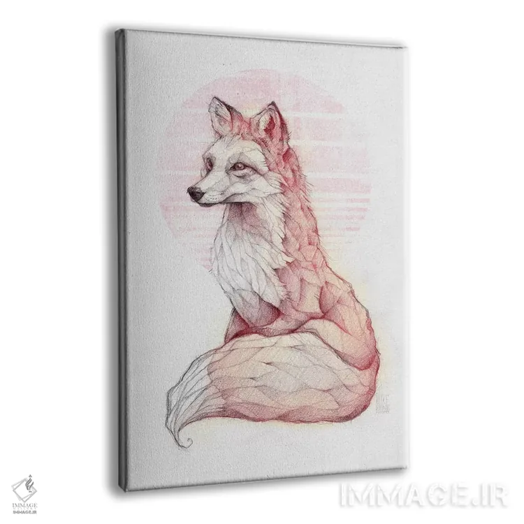 تابلو دکوراتیو "روباه معمولی ۱" اثر مایک کوبو - نمای پرسپکتیو محصول
