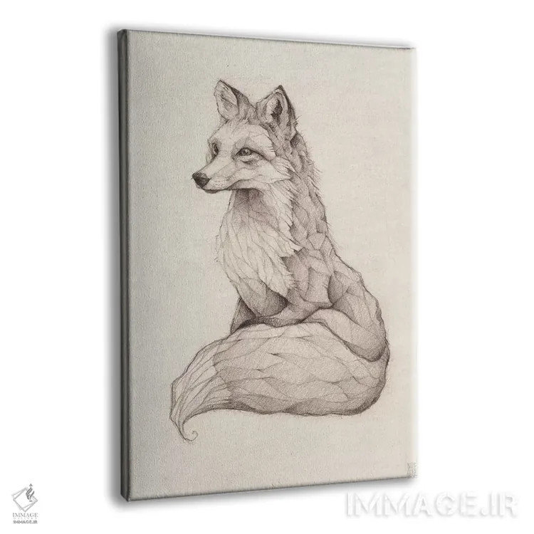 تابلو دکوراتیو "روباه معمولی ۲" اثر مایک کوبو - نمای پرسپکتیو محصول