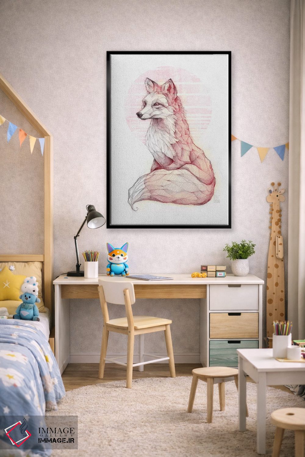 تابلو دکوراتیو "روباه معمولی ۱" اثر مایک کوبو - D2B