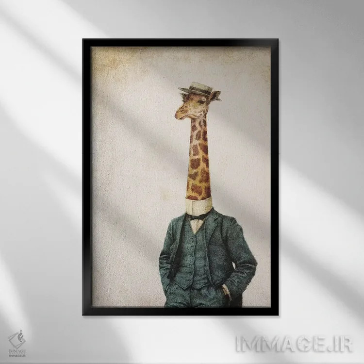 تابلو دکوراتیو "جنتلمن اشرافی ۲" اثر مایک کوبو - نمای قابدار مشکی