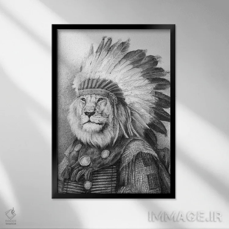 تابلو دکوراتیو "رییس" اثر مایک کوبو - نمای قابدار مشکی