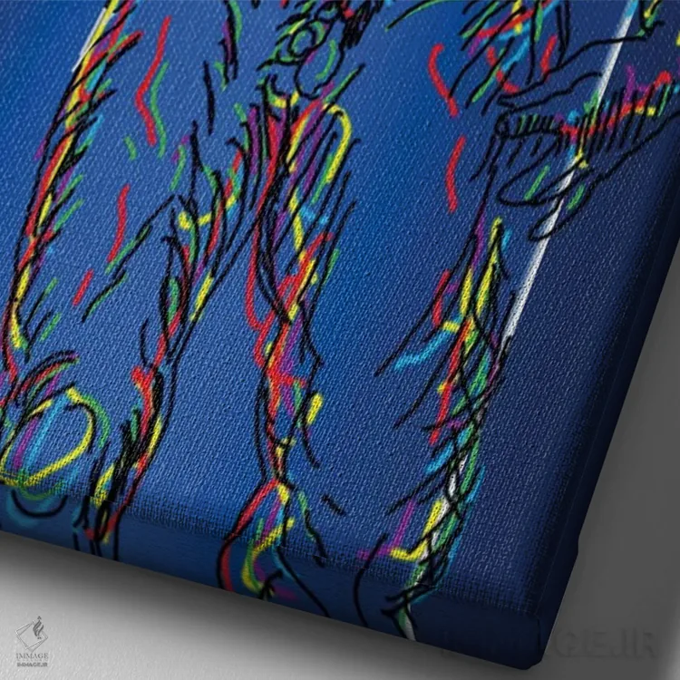 تابلو دکوراتیو "مرد مدرن" اثر مارک اشکنازی - نمای نزدیک بافت بوم