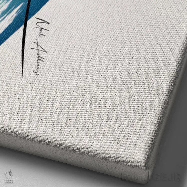 تابلو مینیمال "چهره" اثر مارک اشکنازی - نمای نزدیک بافت بوم