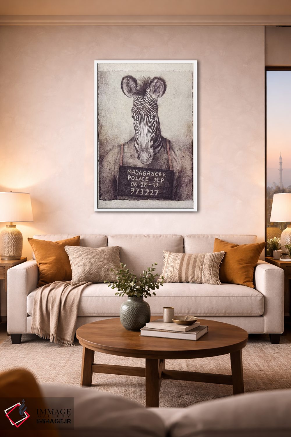 تابلو دکوراتیو "عکس پلیس ماداگاسکار" اثر مایک کوبو - D1W