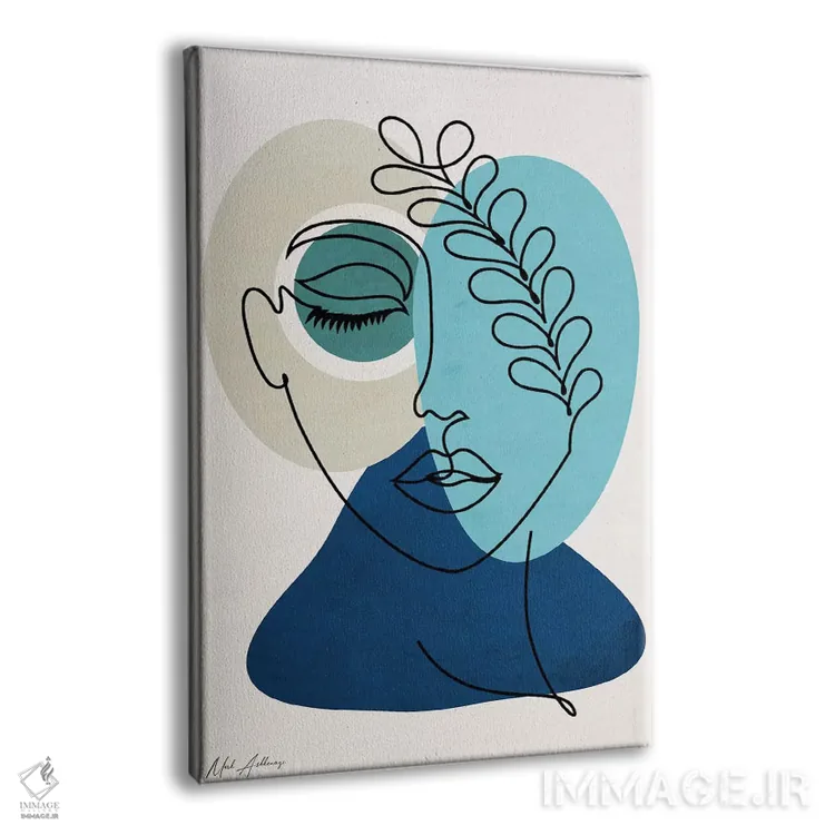تابلو مینیمال "زنی در عشق ۲" اثر مارک اشکنازی - نمای پرسپکتیو محصول