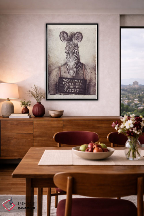 تابلو دکوراتیو "عکس پلیس ماداگاسکار" اثر مایک کوبو - D5B