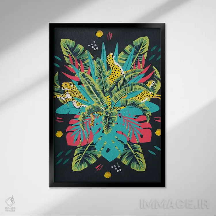 تابلو دکوراتیو "حال و هوای گرمسیری" اثر مارک اشکنازی - نمای قابدار مشکی