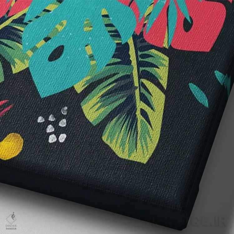 تابلو دکوراتیو "حال و هوای گرمسیری" اثر مارک اشکنازی - نمای نزدیک بافت بوم