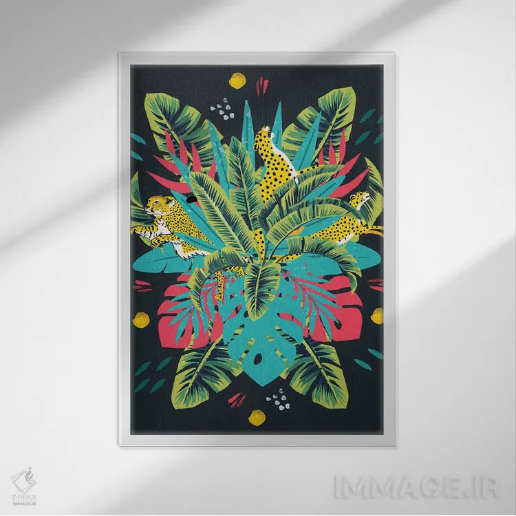 تابلو دکوراتیو "حال و هوای گرمسیری" اثر مارک اشکنازی - نمای قابدار سفید