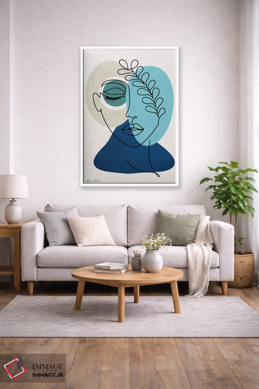 تابلو مینیمال "زنی در عشق ۲" اثر مارک اشکنازی - D1W