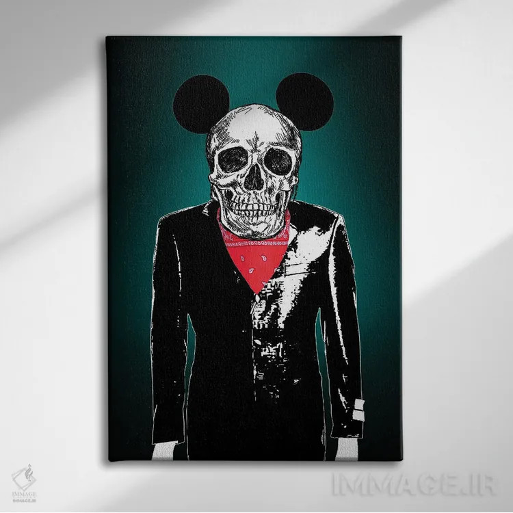 تابلو دکوراتیو "استخوان بندی موش قانون شکن" اثر مارک اشکنازی - نمای روبهرو روی دیوار