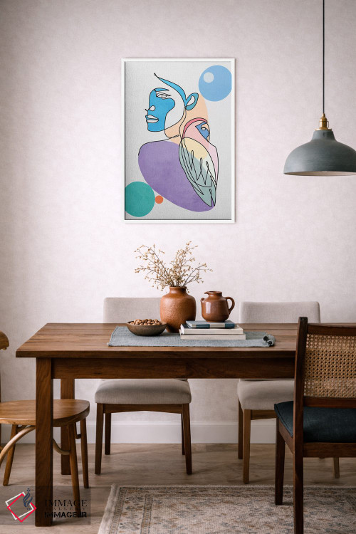 تابلو مینیمال "پرندگان عاشق" اثر مارک اشکنازی - D6W