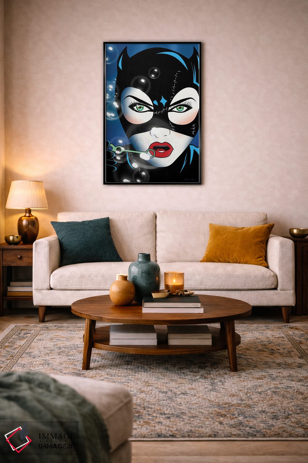 تابلو دکوراتیو "زن گربه ای" اثر مارک اشکنازی - D3B