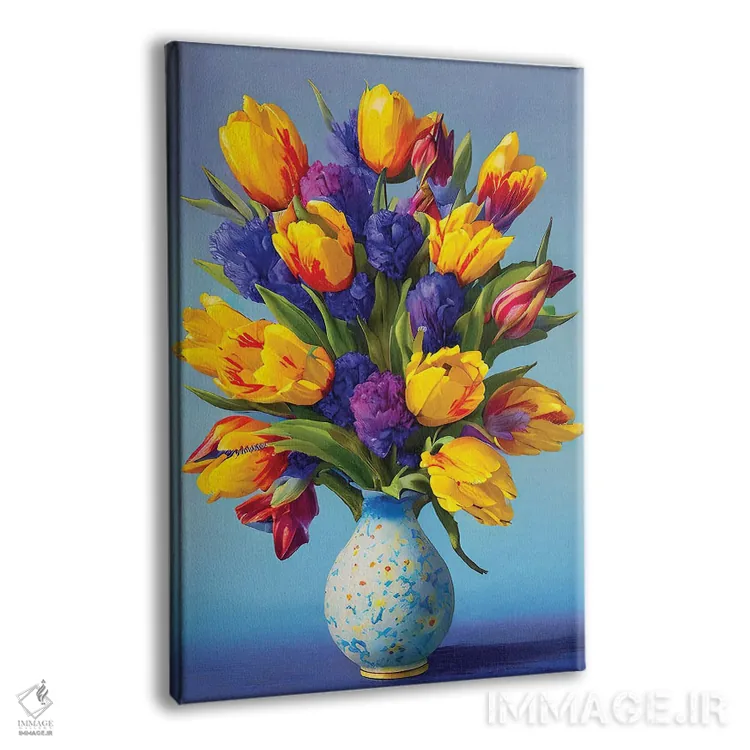 تابلو دکوراتیو "سطل لاله ها" اثر مارک اشکنازی - نمای پرسپکتیو محصول