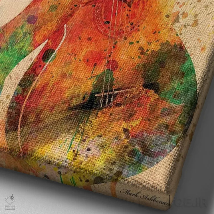 تابلو دکوراتیو "سپاس به زندگی" اثر مارک اشکنازی - نمای نزدیک بافت بوم