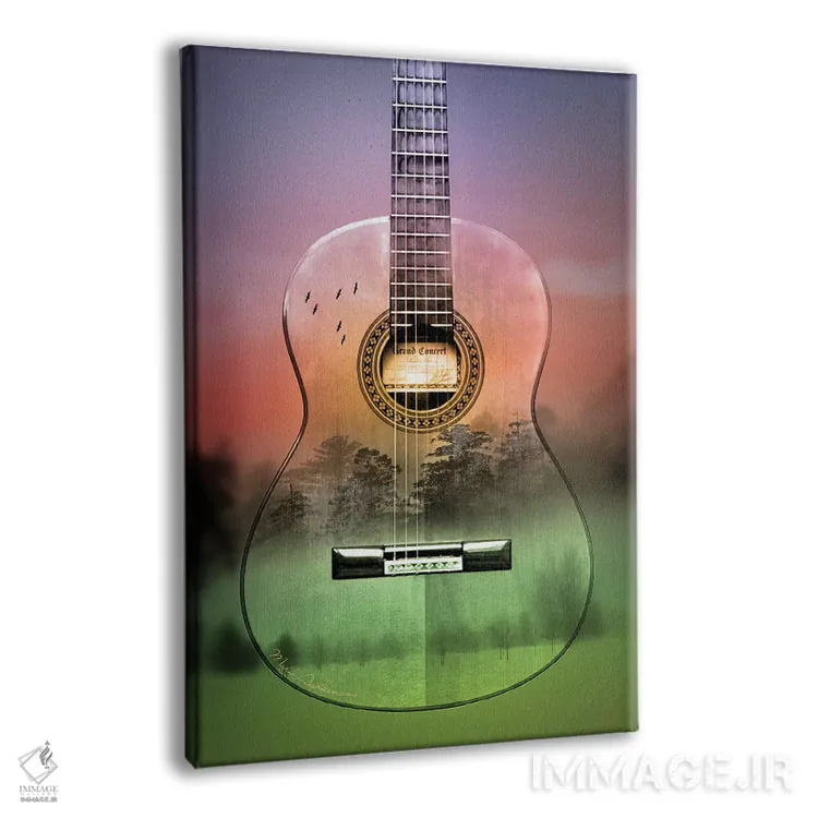 تابلو دکوراتیو "جنگل گیتار" اثر مارک اشکنازی - نمای پرسپکتیو محصول