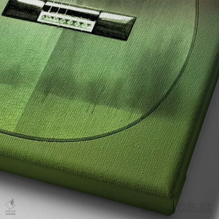 تابلو دکوراتیو "جنگل گیتار" اثر مارک اشکنازی - نمای نزدیک بافت بوم