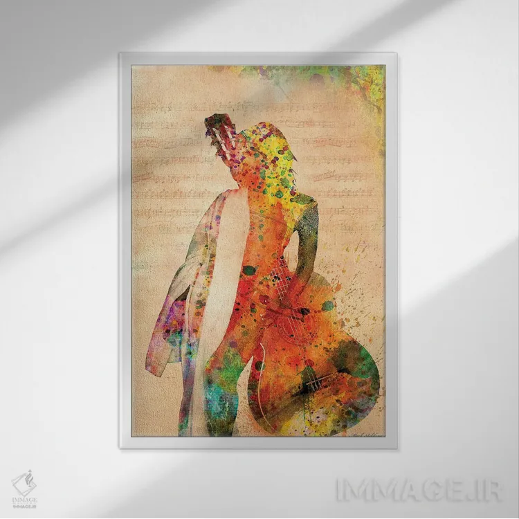 تابلو دکوراتیو "سپاس به زندگی" اثر مارک اشکنازی - نمای قابدار سفید