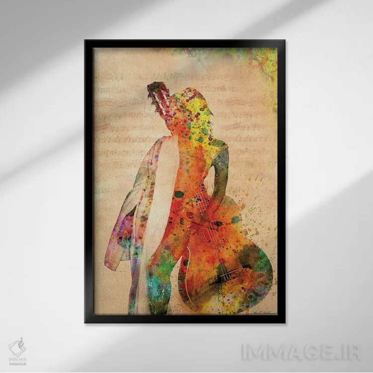 تابلو دکوراتیو "سپاس به زندگی" اثر مارک اشکنازی - نمای قابدار مشکی