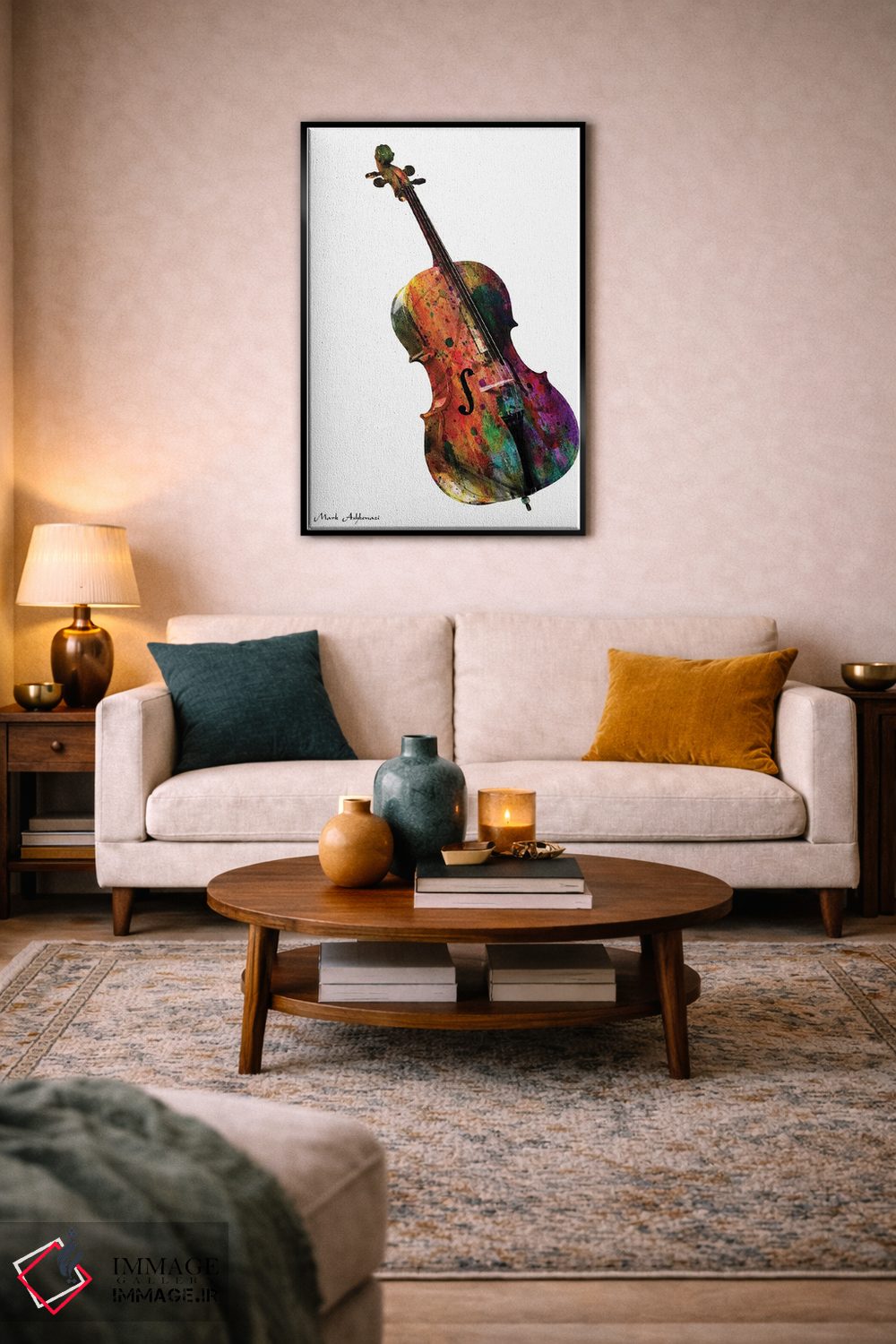 تابلو دکوراتیو "ویولنسل" اثر مارک اشکنازی - D5B