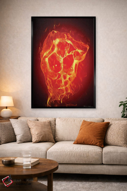 تابلو دکوراتیو "مرد آتش" اثر مارک اشکنازی - D1B