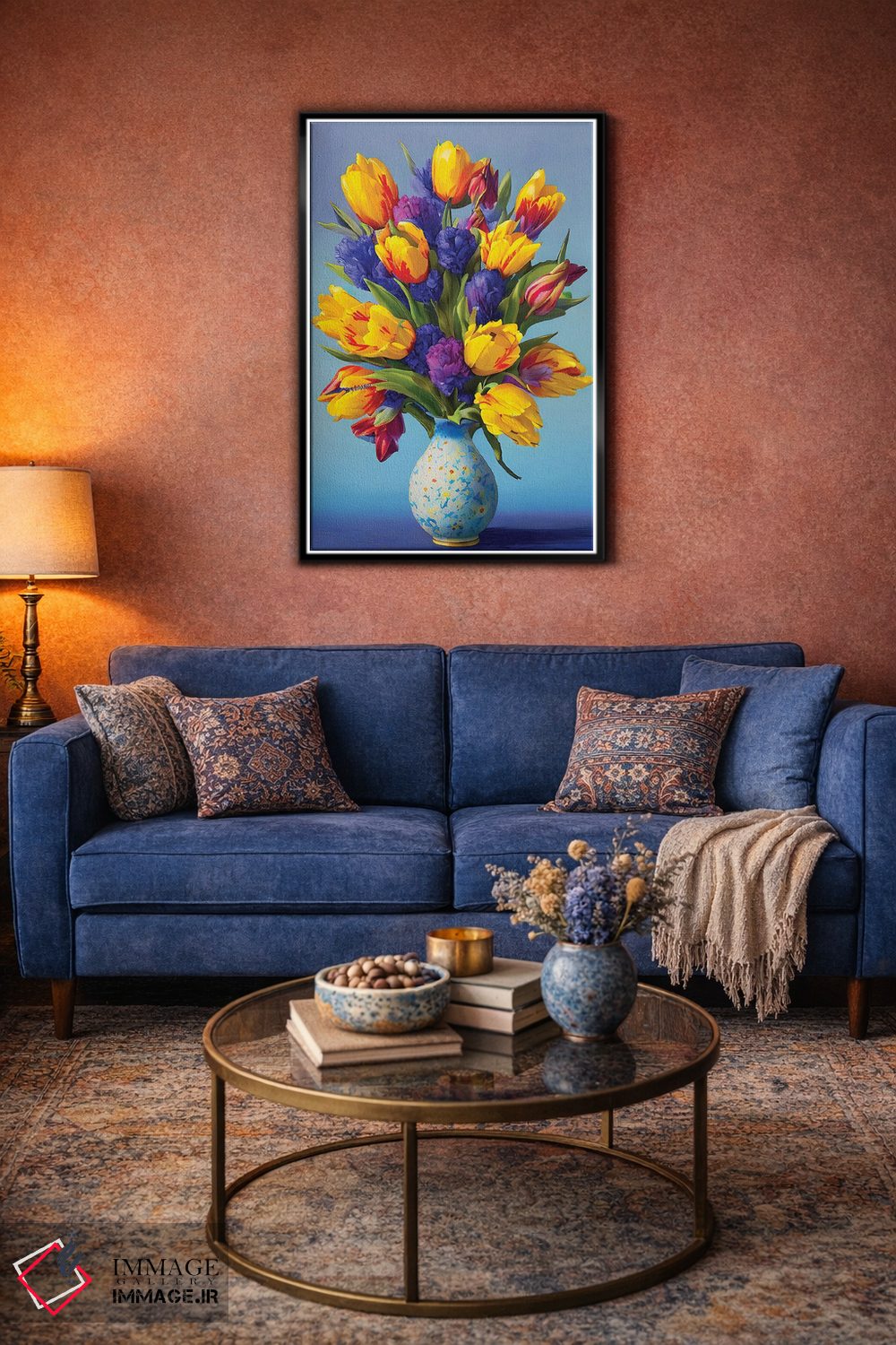 تابلو دکوراتیو "سطل لاله ها" اثر مارک اشکنازی - D4B
