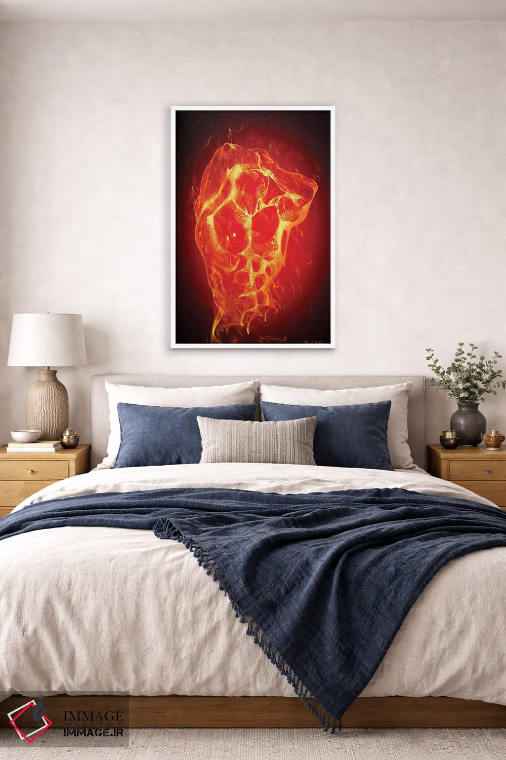 تابلو دکوراتیو "مرد آتش" اثر مارک اشکنازی - D5W