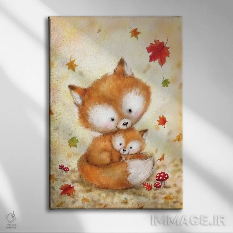 تابلو دکوراتیو "روباه ۲" اثر ماکیکو - نمای روبهرو روی دیوار