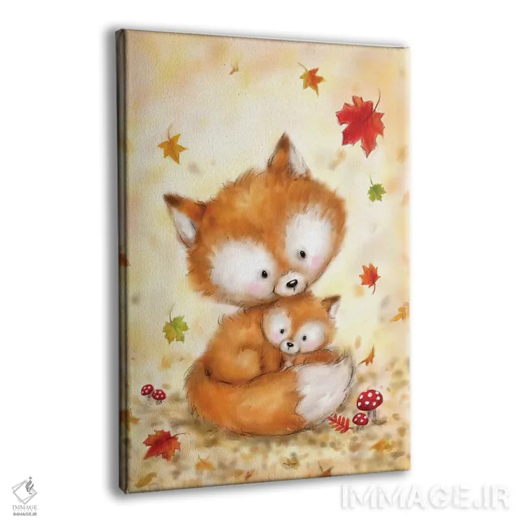 تابلو دکوراتیو "روباه ۲" اثر ماکیکو - نمای پرسپکتیو محصول