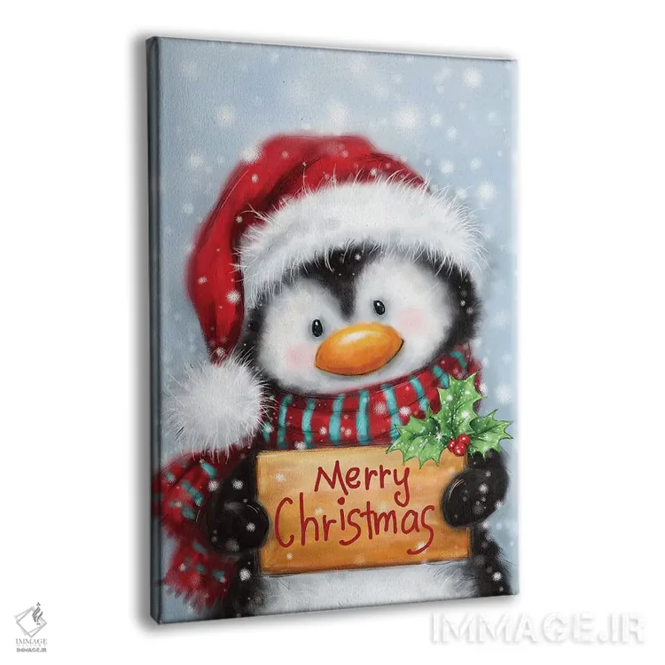 تابلو دکوراتیو "پنگوئن با خط دست" اثر ماکیکو - نمای پرسپکتیو محصول