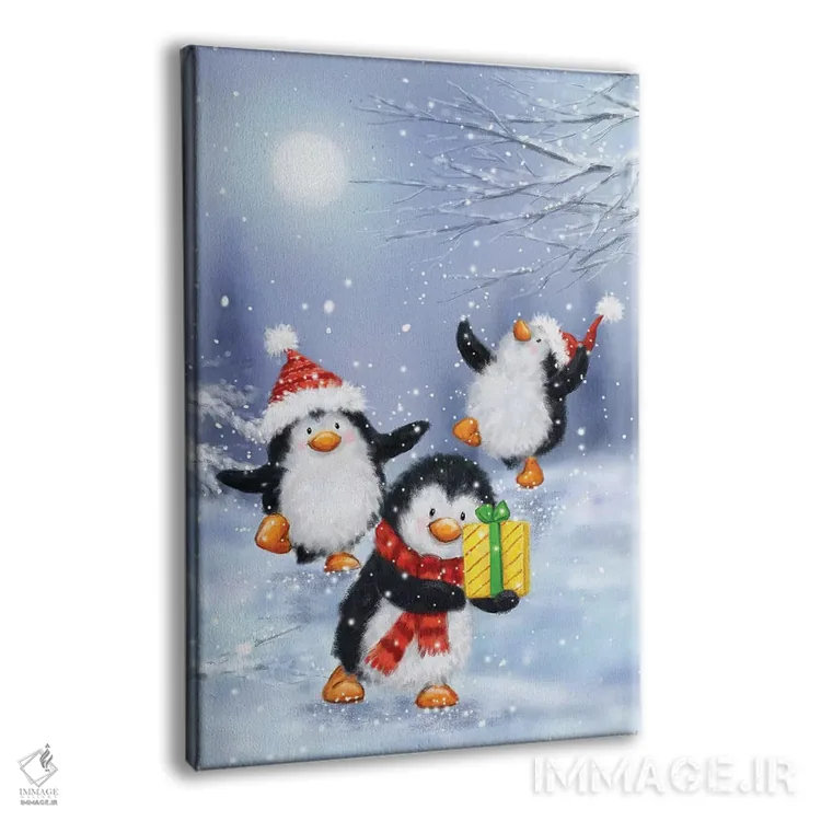 تابلو دکوراتیو "پنگوئن ها" اثر ماکیکو - نمای پرسپکتیو محصول