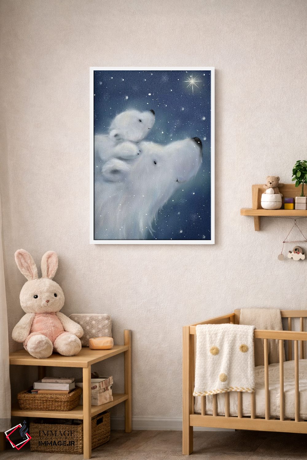 تابلو دکوراتیو "خرس قطبی و توله ۲" اثر ماکیکو - D3W