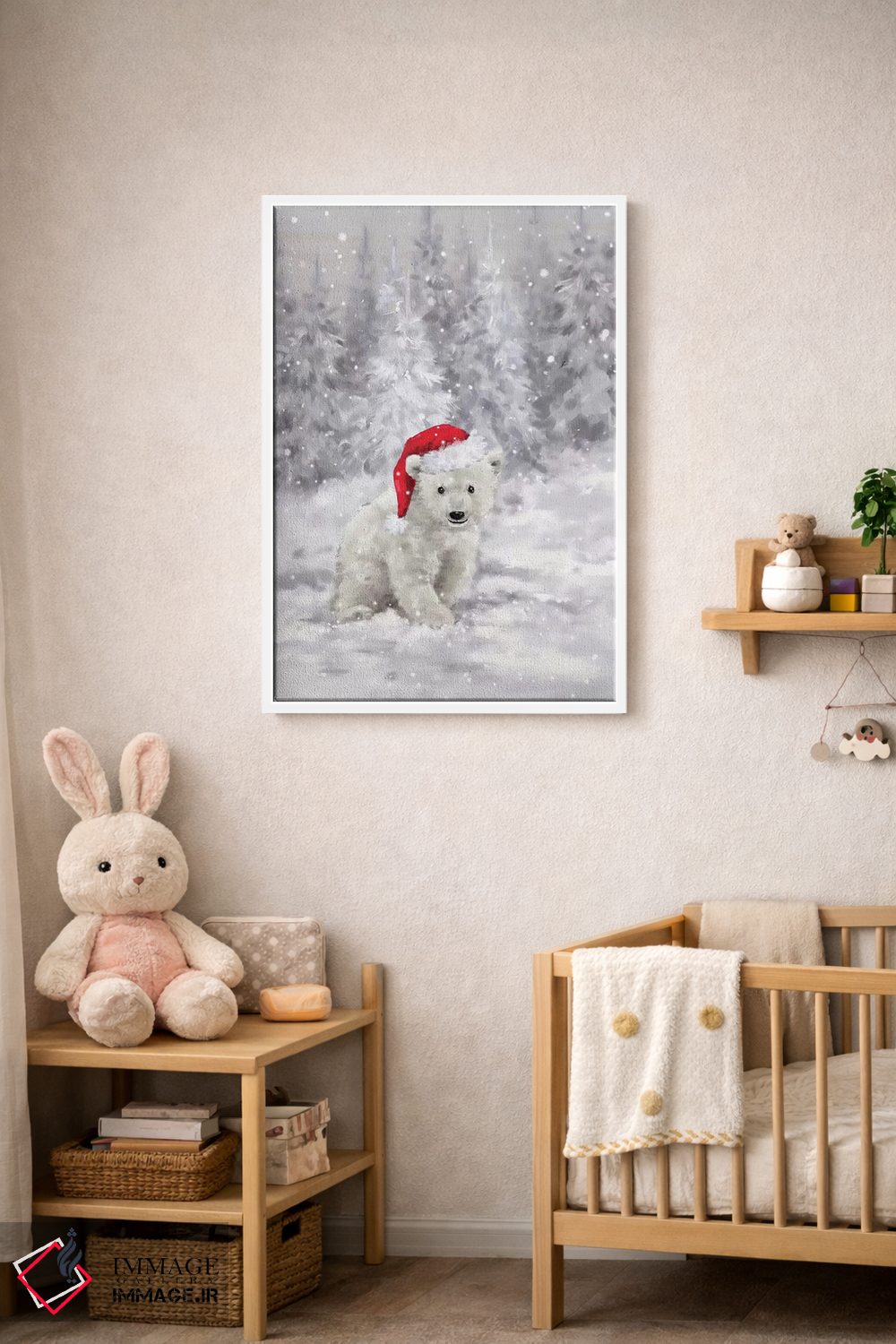تابلو دکوراتیو "خرس قطبی در جنگل ۲" اثر ماکیکو - D4W