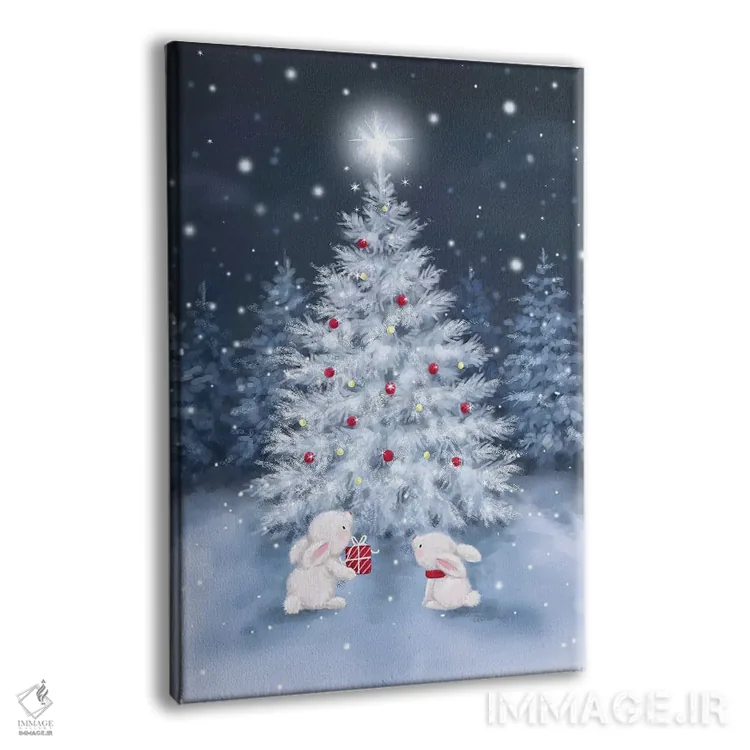 تابلو دکوراتیو "درخت با خرگوش ها" اثر ماکیکو - نمای پرسپکتیو محصول