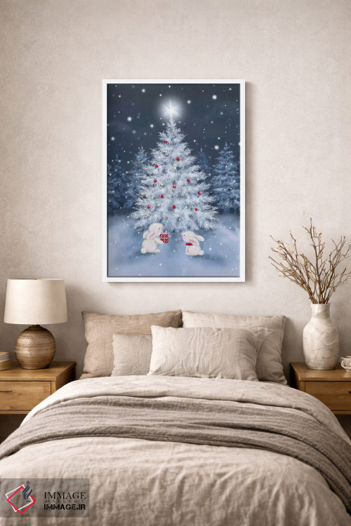 تابلو دکوراتیو "درخت با خرگوش ها" اثر ماکیکو - D1W