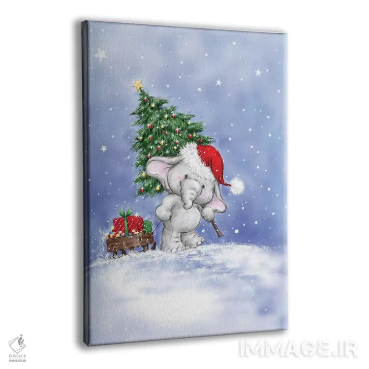 تابلو دکوراتیو "فیل ۱" اثر ماکیکو - نمای پرسپکتیو محصول