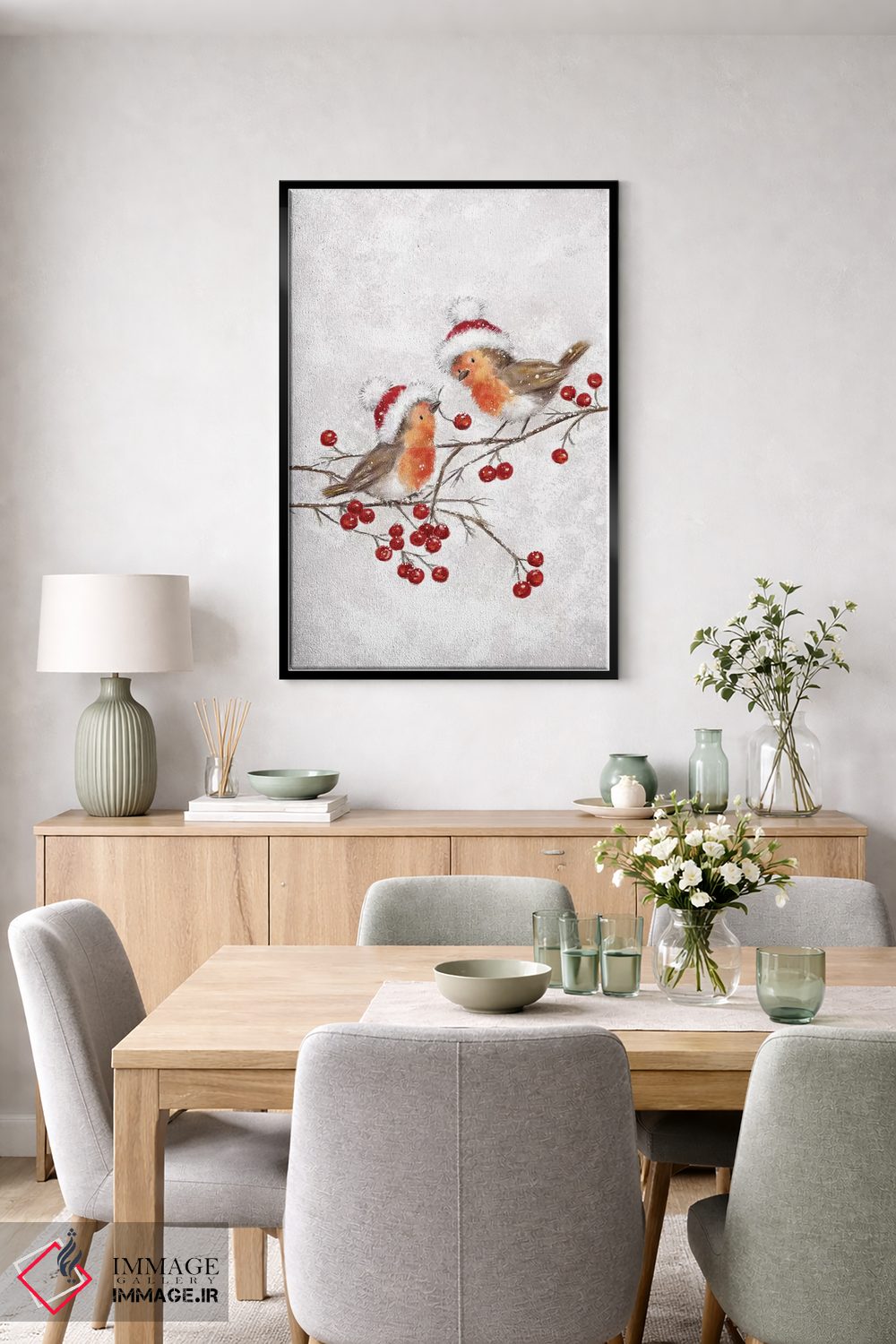 تابلو دکوراتیو "دو رابین" اثر ماکیکو - D6B