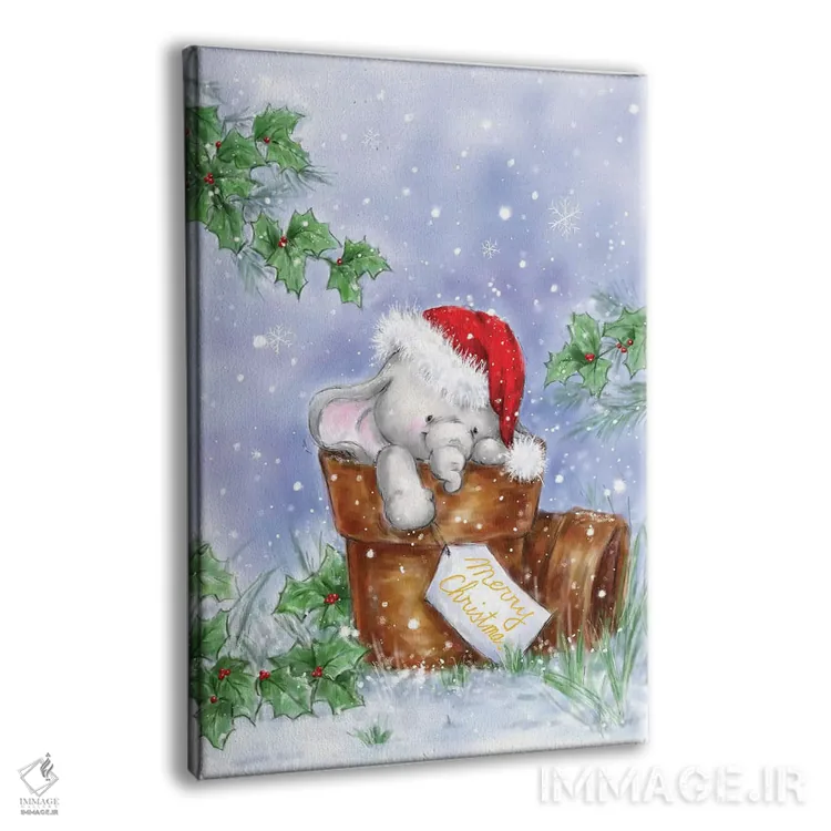 تابلو دکوراتیو "فیل ۲" اثر ماکیکو - نمای پرسپکتیو محصول