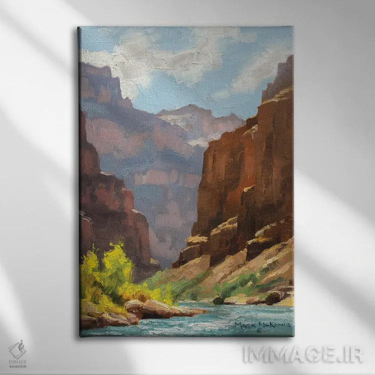 تابلو دکوراتیو صخره های پس رونده اثر مارک مک کنا - نمای روبهرو روی دیوار