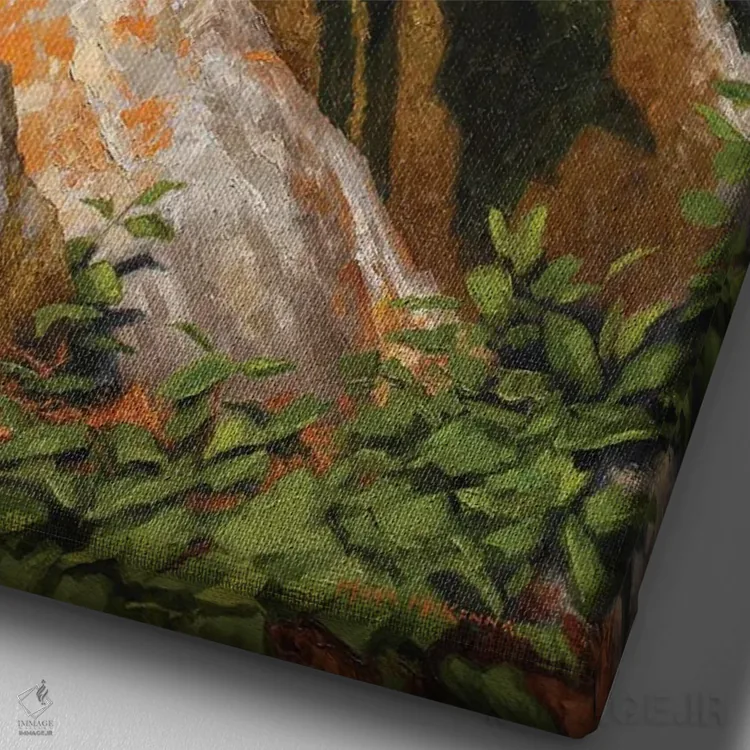 تابلو دکوراتیو راهزن سرخ پوش اثر مارک مک کنا - نمای نزدیک بافت بوم