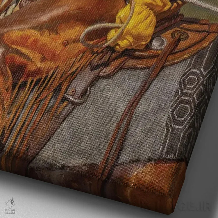 تابلو دکوراتیو آماده و چابک اثر مارک مک کنا - نمای نزدیک بافت بوم