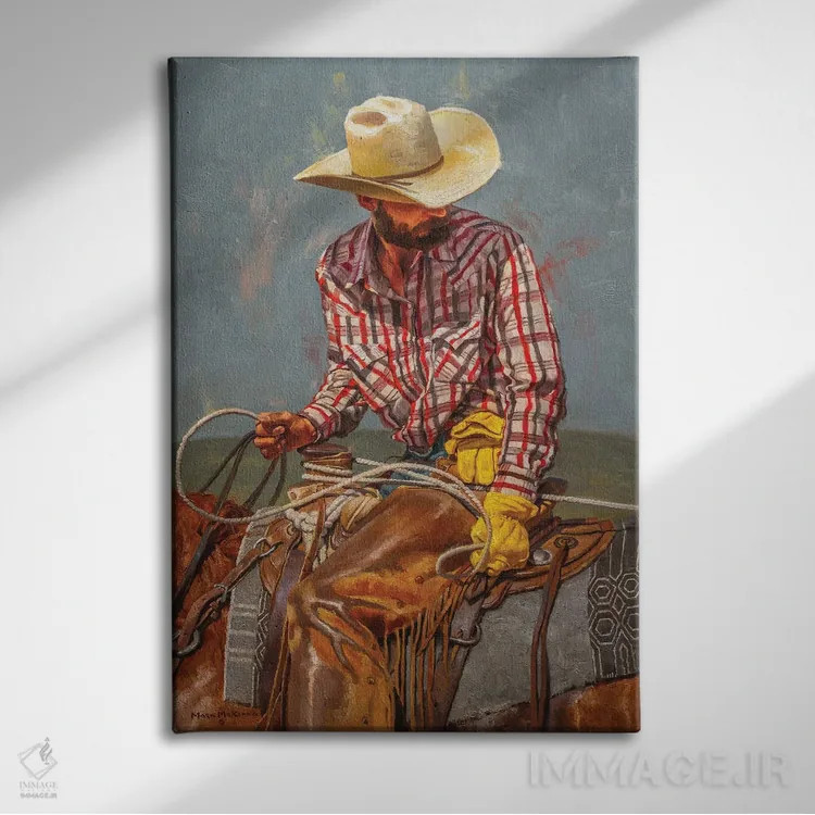 تابلو دکوراتیو آماده و چابک اثر مارک مک کنا - نمای روبهرو روی دیوار