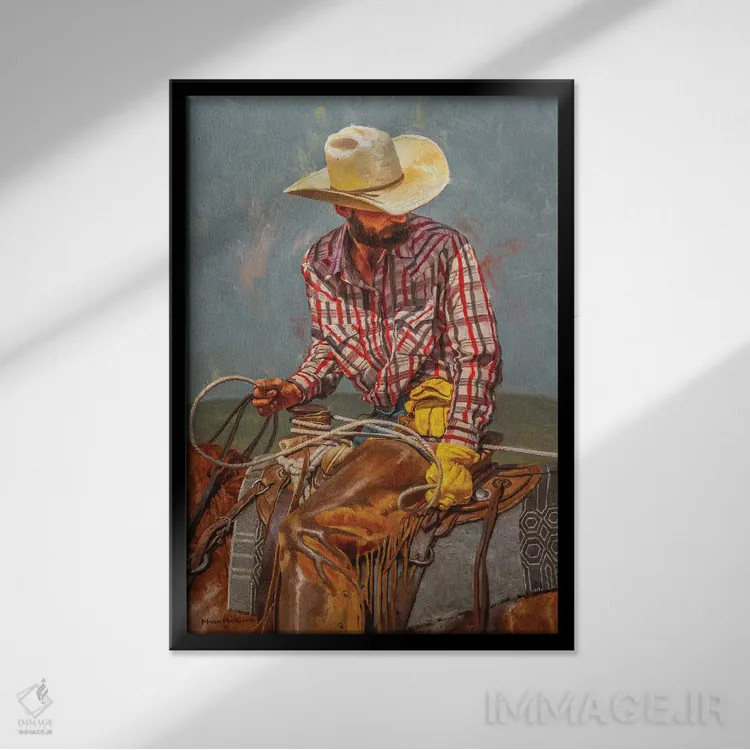 تابلو دکوراتیو آماده و چابک اثر مارک مک کنا - نمای قابدار مشکی