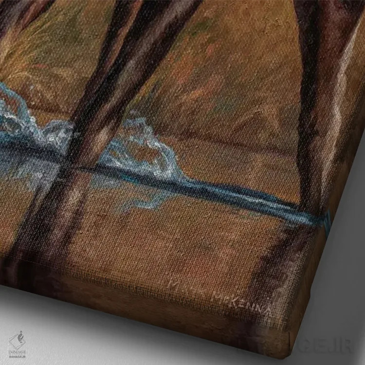 تابلو دکوراتیو در حال عبور اثر مارک مک کنا - نمای نزدیک بافت بوم