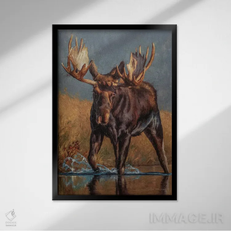 تابلو دکوراتیو در حال عبور اثر مارک مک کنا - نمای قابدار مشکی